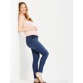 thumbnail image 1 of Leased Women's Motherhood Maternity Side-Panel Skinny Maternity Jeans Blue Size Large, 1 of 3