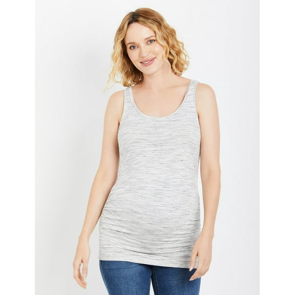 Motherhood Maternity Side Ruched Scoop Neck Maternity Tank Top