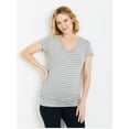 thumbnail image 1 of Motherhood Maternity V-Neck Side Ruched Maternity Tee, 1 of 2
