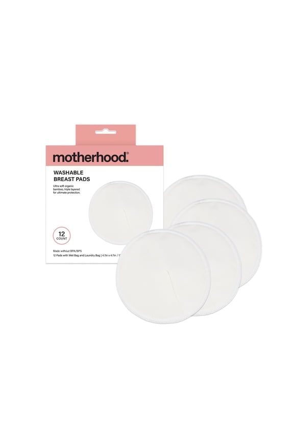 Washable Breast Pads for Breastfeeding  Reusable Organic Bamboo Nursing Pads with Leakproof Absorbent Layers, Wet Bag & Laundry Bag Included
