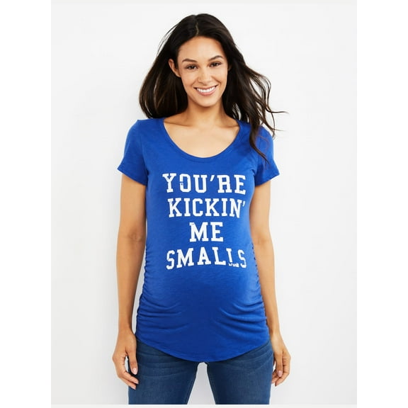 Motherhood Maternity You're Kickin' Me Smalls Maternity Graphic Tee