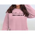 thumbnail image 1 of Motherhood Powered by Caffeine and Love Sweatshirt (LightPink, L), 1 of 14