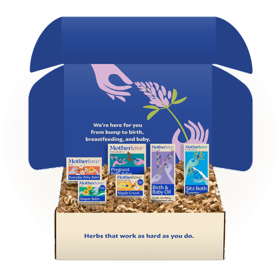 Motherlove Bump to Baby BoxReady-to-Gift Herbal Baby Shower Gift for Expecting Moms