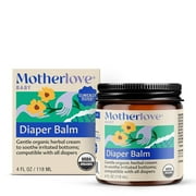 Motherlove Diaper Balm, Organic Herbal Diaper Cream, 4 Ounce
