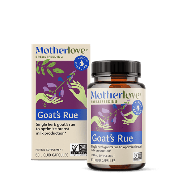 Motherlove Goat's Rue, Single-Herb Lactation Supplement, 60 Liquid Caps