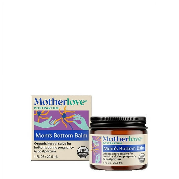 Motherlove Mom's Bottom Balm, Organic Herbal Salve, 1 oz Jar