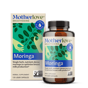 Motherlove Moringa, Single-Herb Lactation Supplement, 120 Liquid Caps