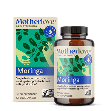 Motherlove Moringa, Single-Herb Lactation Supplement, 120 Liquid Caps
