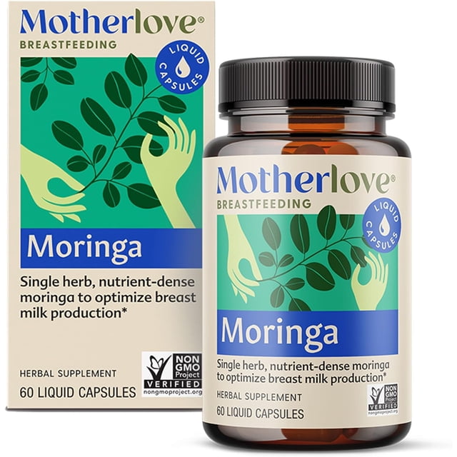 Motherlove Organic Moringa Breastfeeding Support Capsules, Nurture ...