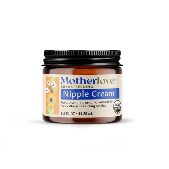 Motherlove Organic Lanolin-Free Nipple Cream, Breastfeeding Essential, 1.5 oz Jar