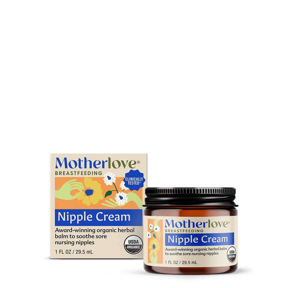 Motherlove Nipple Cream, Organic & Lanolin-Free Nipple Balm for  Breastfeeding, 2 Ounce