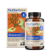 Motherlove Shatavari, Single-Herb Lactation Supplement, 120 Liquid Caps