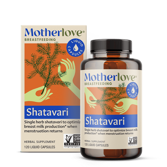 Motherlove Shatavari, Single-Herb Lactation Supplement, 120 Liquid Caps