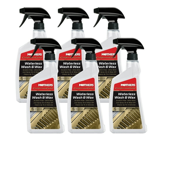 Mothers 05644-6 Waterless Wash & Wax - 24 oz., (Pack of 6)