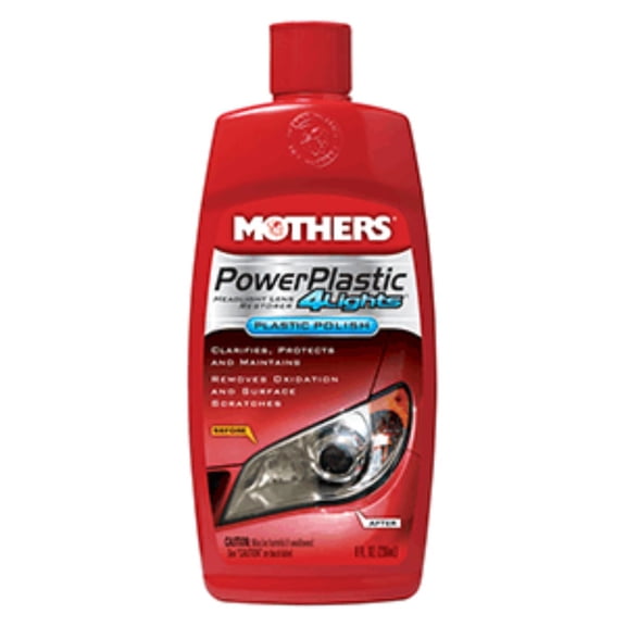 Mothers 08808 PowerPlastic 4Lights Plastic Polish (8 oz)