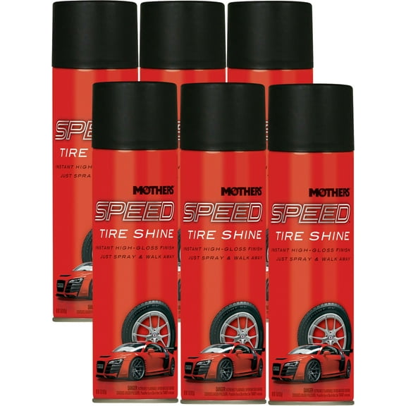 Mothers 16915-6PK Speed Tire Shine 15oz Aerosol, Pack of 6, 15. Fluid_Ounces, 6 Pack