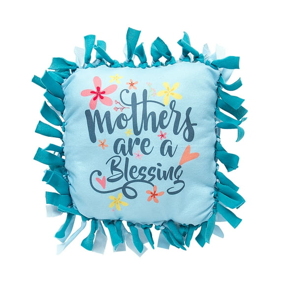 Mothers Are a Blessing Fleece Tied Pillow Craft Kit - Makes 6