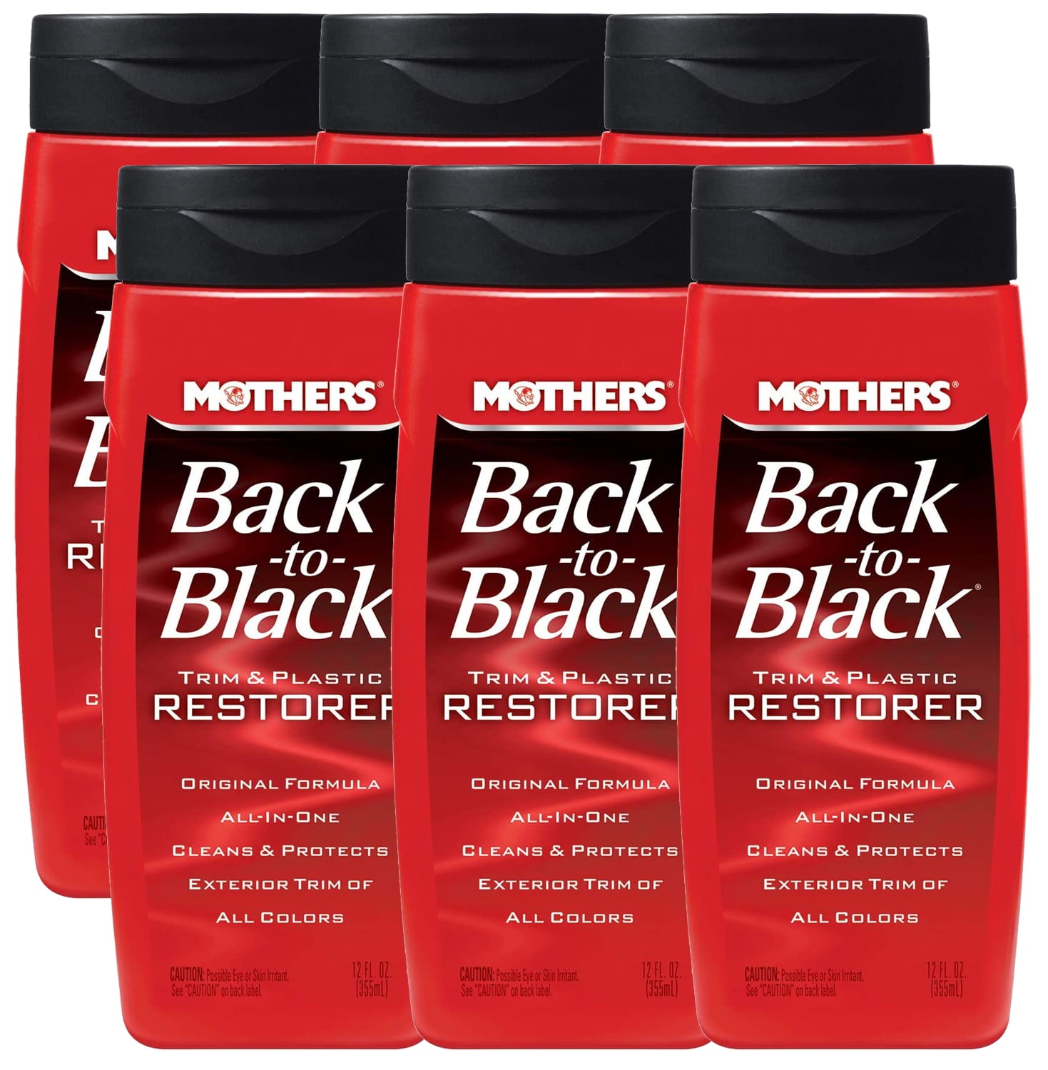 Mothers Black-To-Black Trim  Plastic Restorer (12 oz) pack 