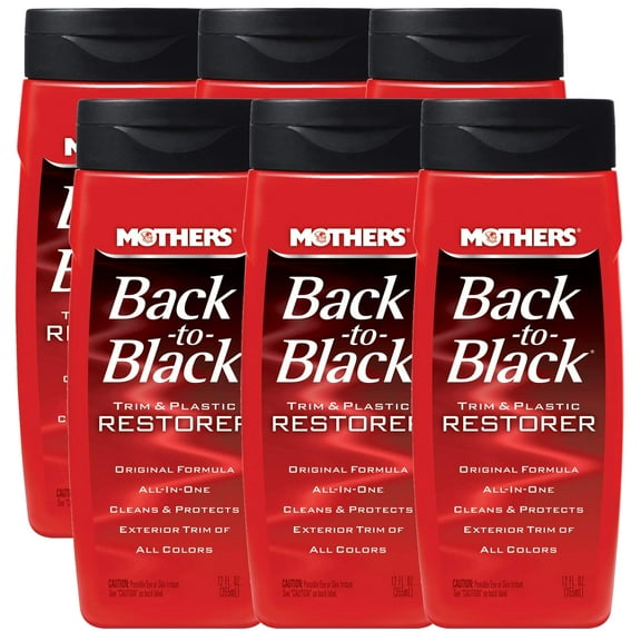 Mothers Black-To-Black Trim & Plastic Restorer (12 oz) - 6 pack