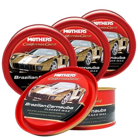 Mothers Carnauba Wax 12 oz. California Gold Brazilian Carnauba Cleaner Wax Paste (4 Pack)