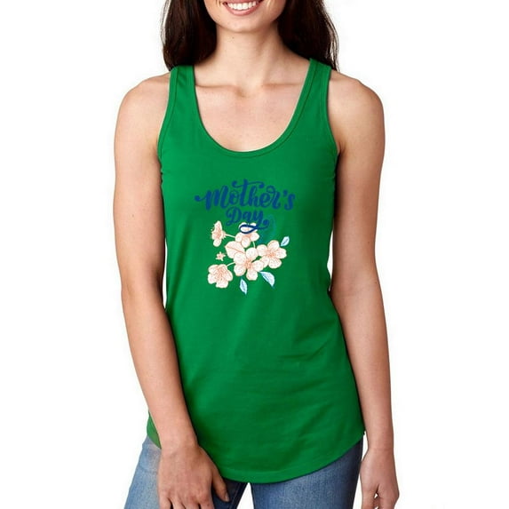 Mothers Day Apple Flowers Racerback Tank Women -Image by Shutterstock, Female Small