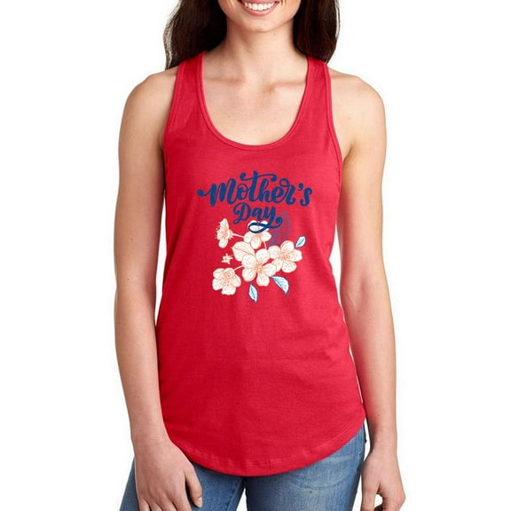 Mothers Day Apple Flowers Racerback Tank Women -Image by Shutterstock, Female XX-Large