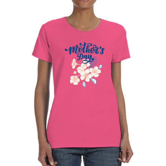 Mothers Day Apple Flowers Shaped T-Shirt Women -Image by Shutterstock, Female x-Large