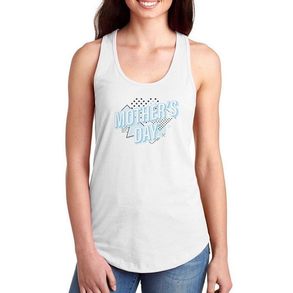 Mothers Day Baby Blue Racerback Tank Women -Image by Shutterstock, Female XX-Large