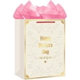 thumbnail image 1 of Mothers Day  Bag - 11.5'' Medium Happy Mother's Day Paper  Bag with Tissue Paper and Handles Elegant Embossed Rose  Wrap Bag for Mom Nana Grandma Wife Sister, 1 of 6