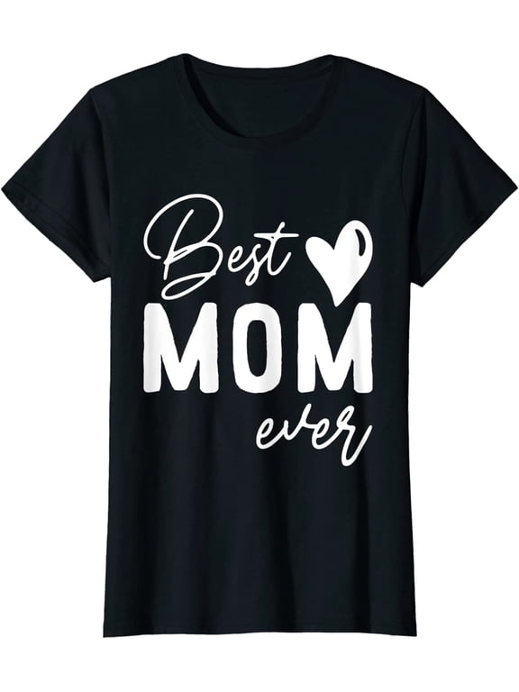 Mothers Day Best Mom Ever Gifts From Daughter Women Mom Kids Crewneck T-Shirt