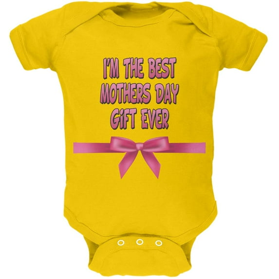 Mothers Day - Best Mothers Day Gift Yellow Soft Baby One Piece - 18-24 months