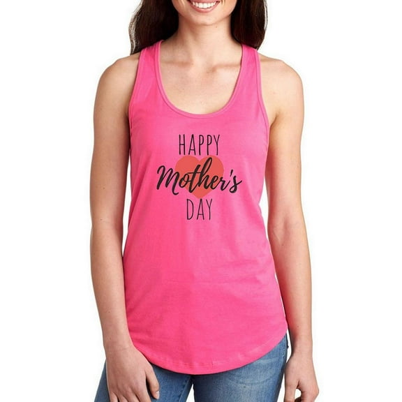 Mothers Day Big Heart Racerback Tank Women -Image by Shutterstock, Female x-Small