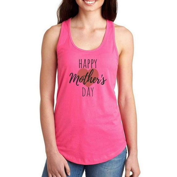 Mothers Day Big Opaque Heart Racerback Tank Women -Image by Shutterstock, Female XX-Large