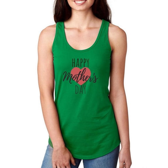 Mothers Day Big Opaque Heart Racerback Tank Women -Image by Shutterstock, Female x-Large