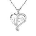 thumbnail image 1 of Mothers Day Birthday Gift for Mom, I YOU MOM Hollow Mother Necklace Pendant for Women Love Heart Pendant Jewelry, 1 of 9