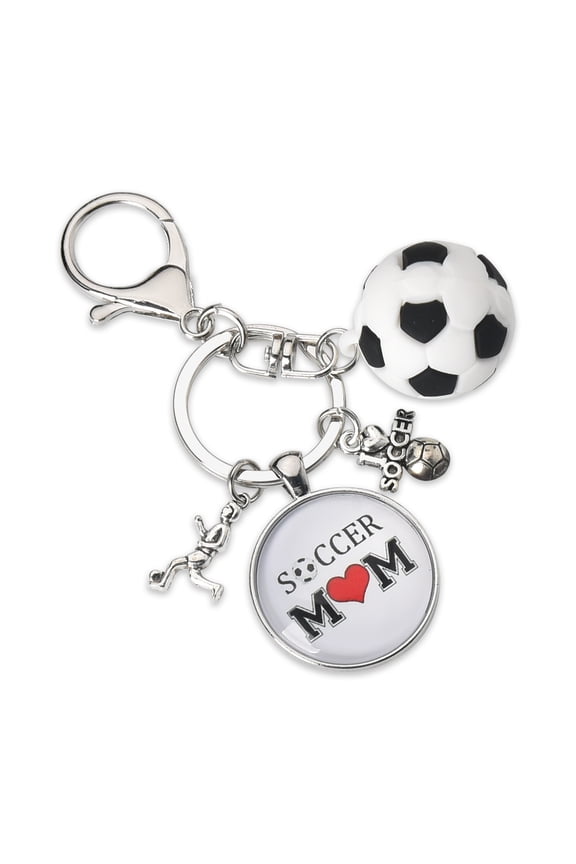 Mothers Day Birthday Gifts for Mom Friend Sports Keychain for Soccer Lovers Gift for Sister Soccer Mom Keychain Gift for Daughter Football Keychain for Coach Soccer Team Gift for Soccer Players