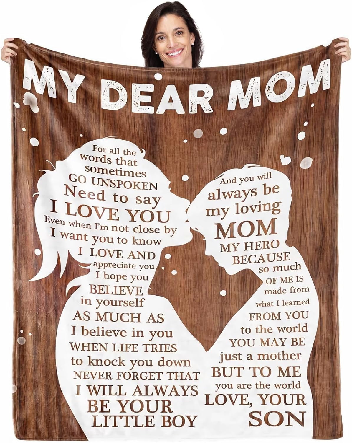 Mothers Day Birthday Gifts for Mom from Son Stocking Stuffers I Love You Gifts for Mom Best Mom Ever Gift Ideas to My Mom Blanket Christmas Valentines Present Bed Throw Blanket