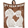 thumbnail image 1 of Mothers Day Birthday Gifts for Mom from Son Stocking Stuffers I Love You Gifts for Mom Best Mom Ever Gift Ideas to My Mom Blanket Christmas Valentines Present Bed Throw Blanket, 1 of 7