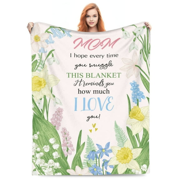 Mothers Day Birthday Gifts for Mom, Mom Birthday Gifts, to My Mother Blanket Gift from Daughter Son
