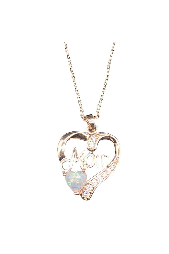 Mothers Day Birthday Jewelry Gift for Women, I Love You Mom Heart Necklace for Women Mother Birthday Gift Durable & Attractive