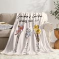 Mothers Day Blanket, Custom Grandmother Gift, Mom's Garden Personalized