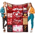 thumbnail image 1 of Mothers Day Blanket Gifts Heart Love Throw Blanket for Mom and Wife, Mothers Day Blankets for Mom, Super Soft Love Throw Blankets, I Love You Blankets for Mothers Day Mom-a, 1 of 7