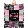 thumbnail image 1 of Mothers Day Blanket Gifts for Mom, Mom Gifts, Birthday Gifts for Mom, Mom Gift from Daughter Son, Best Mom Gifts for Christmas Valentine''s Day Mothers Day Mom Blanket 60\u201dx50\u201d, 1 of 6