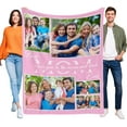 thumbnail image 1 of Mothers Day Blanket for Mom Grandma, Custom Blanket with Picture, Photo Collage Blankets Customized Blanket with Photos, Personalized Mother Day Birthday Gifts for Nana Grandpa Dad Friends Blankets, 1 of 5