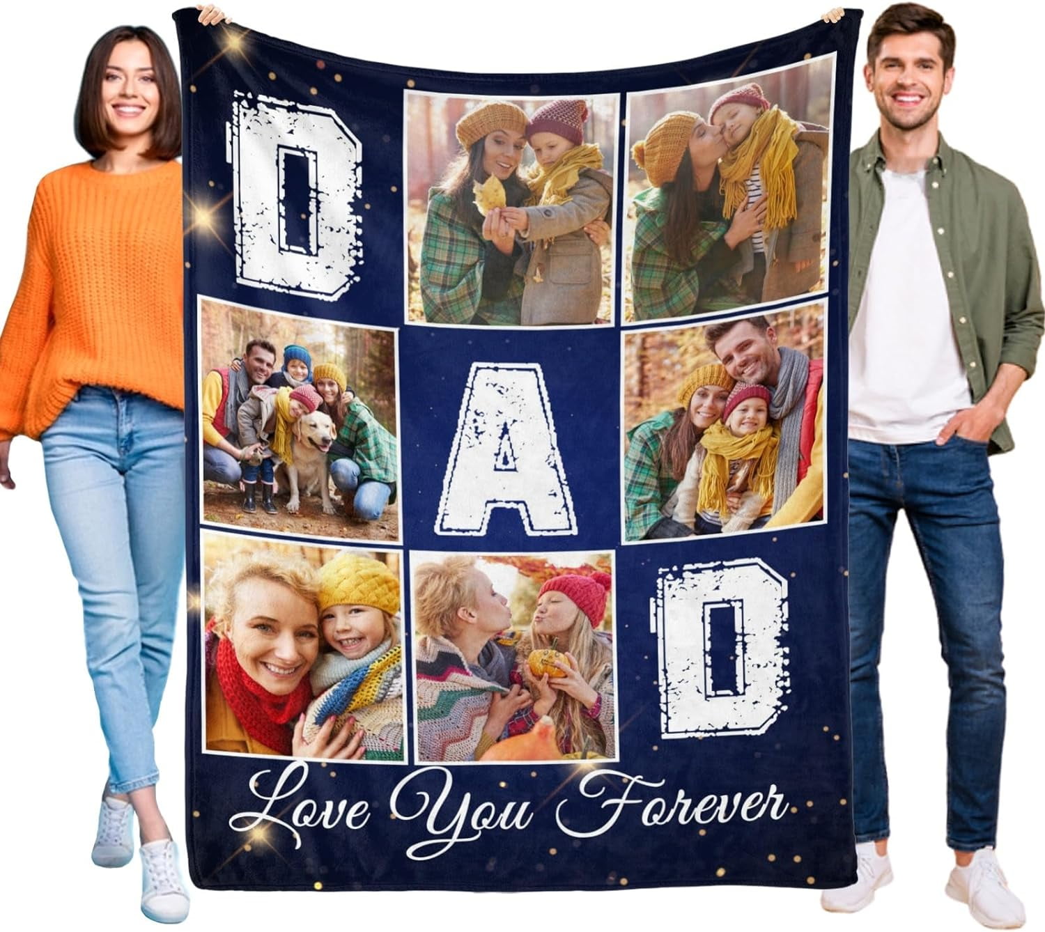 Mothers Day Blanket for Mom Grandma, Custom Blanket with Picture, Photo