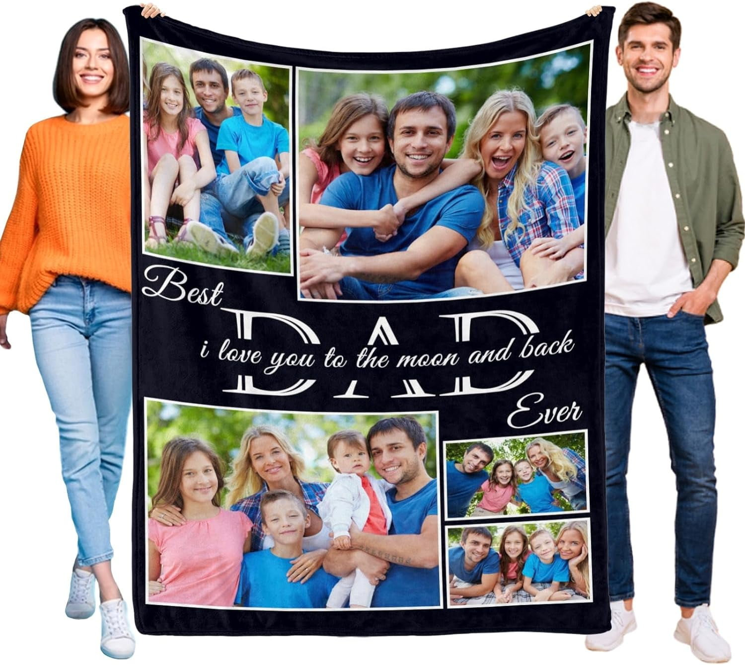 Mothers Day Blanket for Mom Grandma, Custom Blanket with Picture, Photo