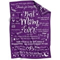 thumbnail image 1 of Mothers Day Blankets Gifts for Mom, Letter Warm Soft Blanket for Mom from Daughter Son, Mom Birthday Gifts, Mother Blankets, Best Mom Ever Gifts Blankets, 50" X 70", 1 of 4