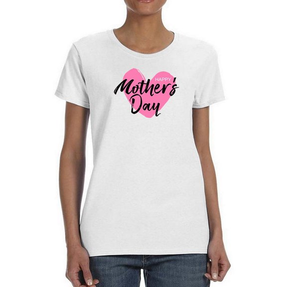 Mothers Day Bold Brush Art Shaped T-Shirt Women -Image by Shutterstock, Female XX-Large
