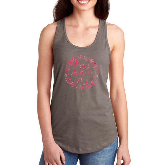 Mothers Day Bold Garland Racerback Tank Women -Image by Shutterstock, Female Large