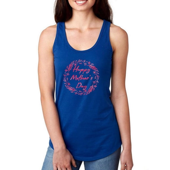 Mothers Day Bold Garland Racerback Tank Women -Image by Shutterstock, Female x-Large